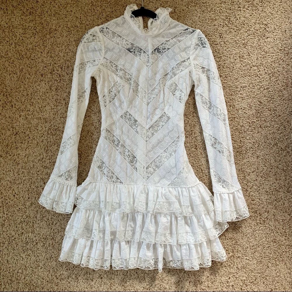 Zimmermann White Lace Dress Size 0